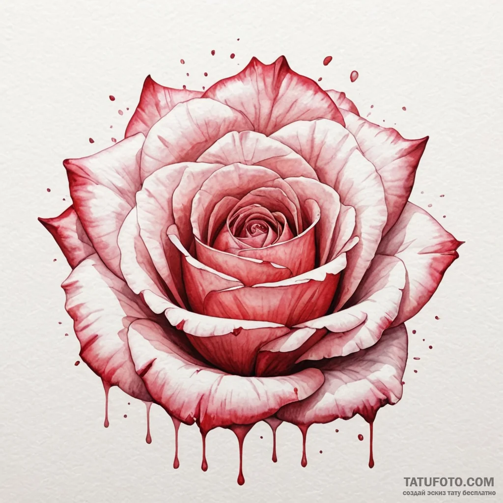 A watercolor sketch of the "rose petal" dream... - эскиз тату (№1750395105_1, 20.06.2025 04:51) — Tatufoto.com