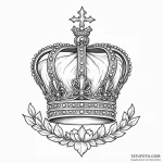 A linework tattoo of the imperial state crown… — эскиз тату (№1750395908_0, 20.06.2025 05:05) — Tatufoto.com