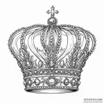 A linework tattoo of the imperial state crown… — эскиз тату (№1750395908_1, 20.06.2025 05:05) — Tatufoto.com