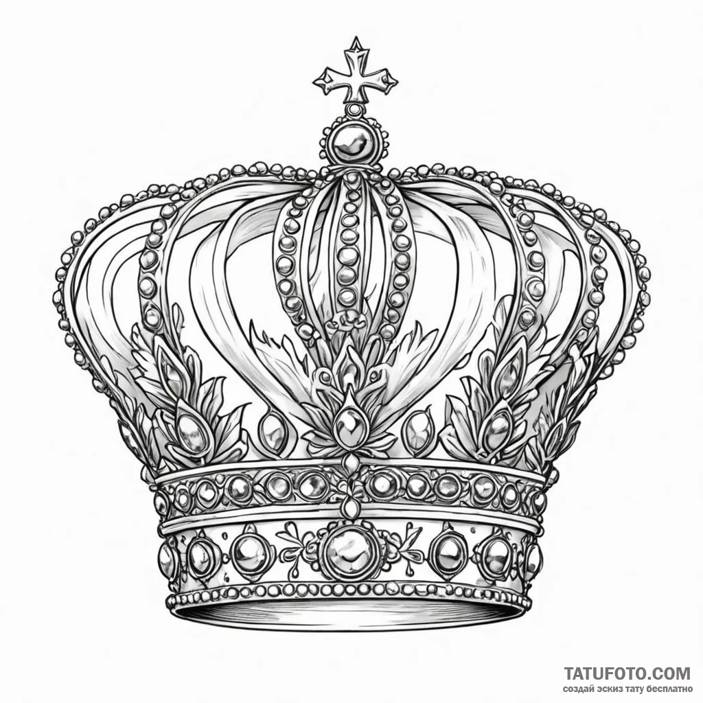 A linework tattoo of the imperial state crown... - эскиз тату (№1750395908_1, 20.06.2025 05:05) — Tatufoto.com