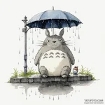 A watercolor sketch tattoo of totoro from my… — эскиз тату (№1750396065_0, 20.06.2025 05:07) — Tatufoto.com