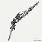 A watercolor sketch of the t-1000’s blade arm… — эскиз тату (№1750396152_0, 20.06.2025 05:09) — Tatufoto.com
