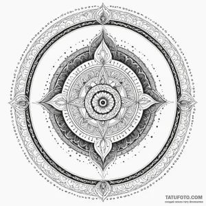A dotwork mandala of the bene gesserit "fear... - эскиз тату (№1750396397_0, 20.06.2025 05:13) — Tatufoto.com