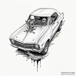 A neo-traditional tattoo of a «death proof» c… — эскиз тату (№1750397856_0, 20.06.2025 05:37) — Tatufoto.com