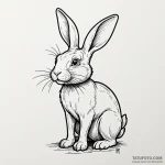 A linework tattoo of the killer rabbit from m… — эскиз тату (№1750397935_1, 20.06.2025 05:38) — Tatufoto.com