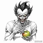 A sketch of ryuk the shinigami from death not… — эскиз тату (№1750398018_1, 20.06.2025 05:40) — Tatufoto.com