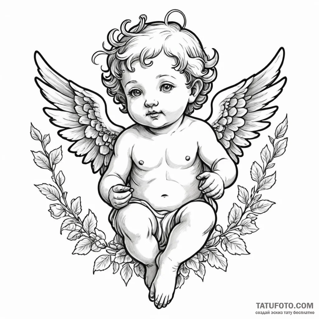 Cherub - эскиз тату (№1750399560_1, 20.06.2025 06:06) — Tatufoto.com