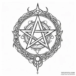 Pentacle - эскиз тату (№1750400503_0, 20.06.2025 06:21) — Tatufoto.com