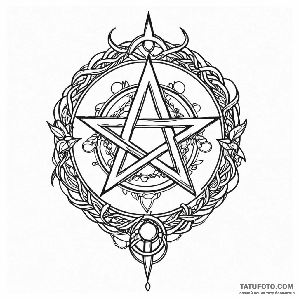 Pentacle - эскиз тату (№1750400503_0, 20.06.2025 06:21) — Tatufoto.com