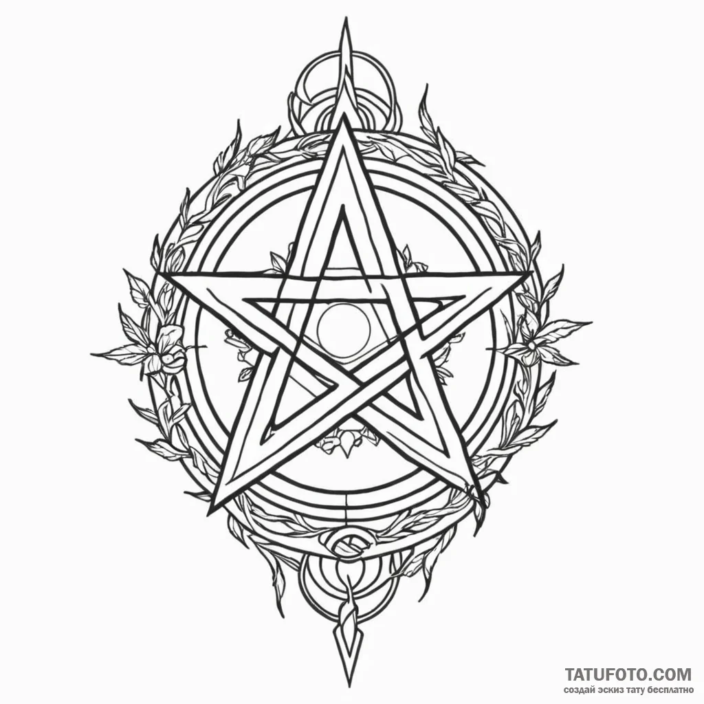 Pentacle - эскиз тату (№1750400503_1, 20.06.2025 06:21) — Tatufoto.com