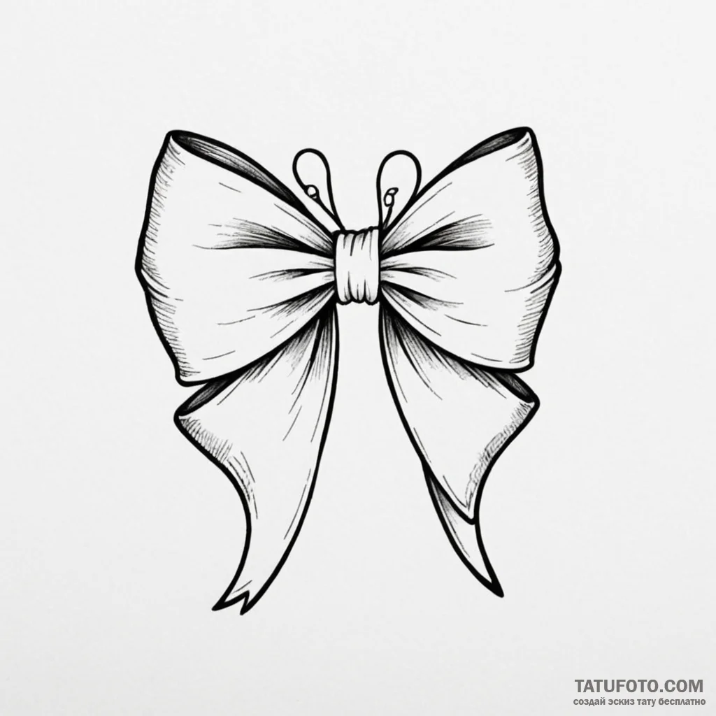 Bow - эскиз тату (№1750400996_0, 20.06.2025 06:29) — Tatufoto.com