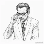 A sketch of the professor, adjusting his glas… — эскиз тату (№1750401491_1, 20.06.2025 06:38) — Tatufoto.com
