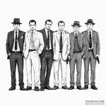 A sketch of the main characters from the usua… — эскиз тату (№1750401581_0, 20.06.2025 06:39) — Tatufoto.com