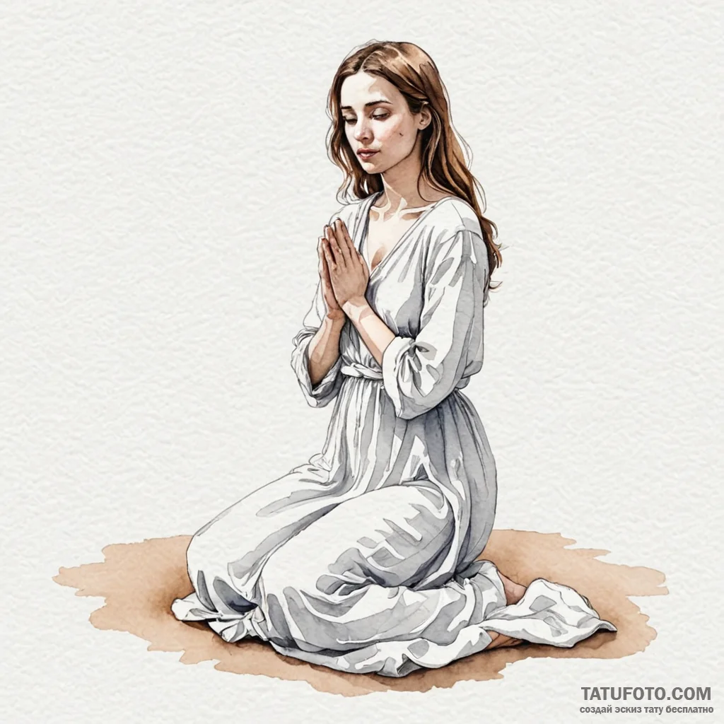 A watercolor sketch of the "like a virgin" mo... - эскиз тату (№1750401908_1, 20.06.2025 06:45) — Tatufoto.com
