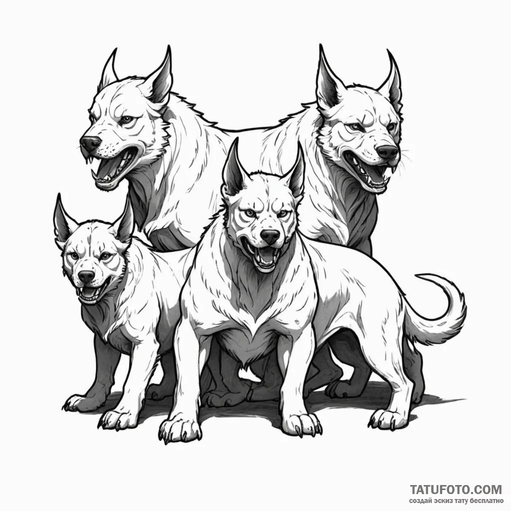Cerberus - эскиз тату (№1750402420_1, 20.06.2025 06:53) — Tatufoto.com