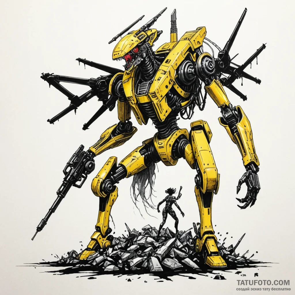 Trash polka sketch of ripley in the power loa... - эскиз тату (№1750403321_1, 20.06.2025 07:08) — Tatufoto.com
