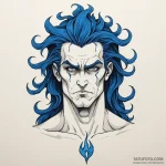 A neo-traditional portrait of hades from herc… — эскиз тату (№1750404133_0, 20.06.2025 07:22) — Tatufoto.com