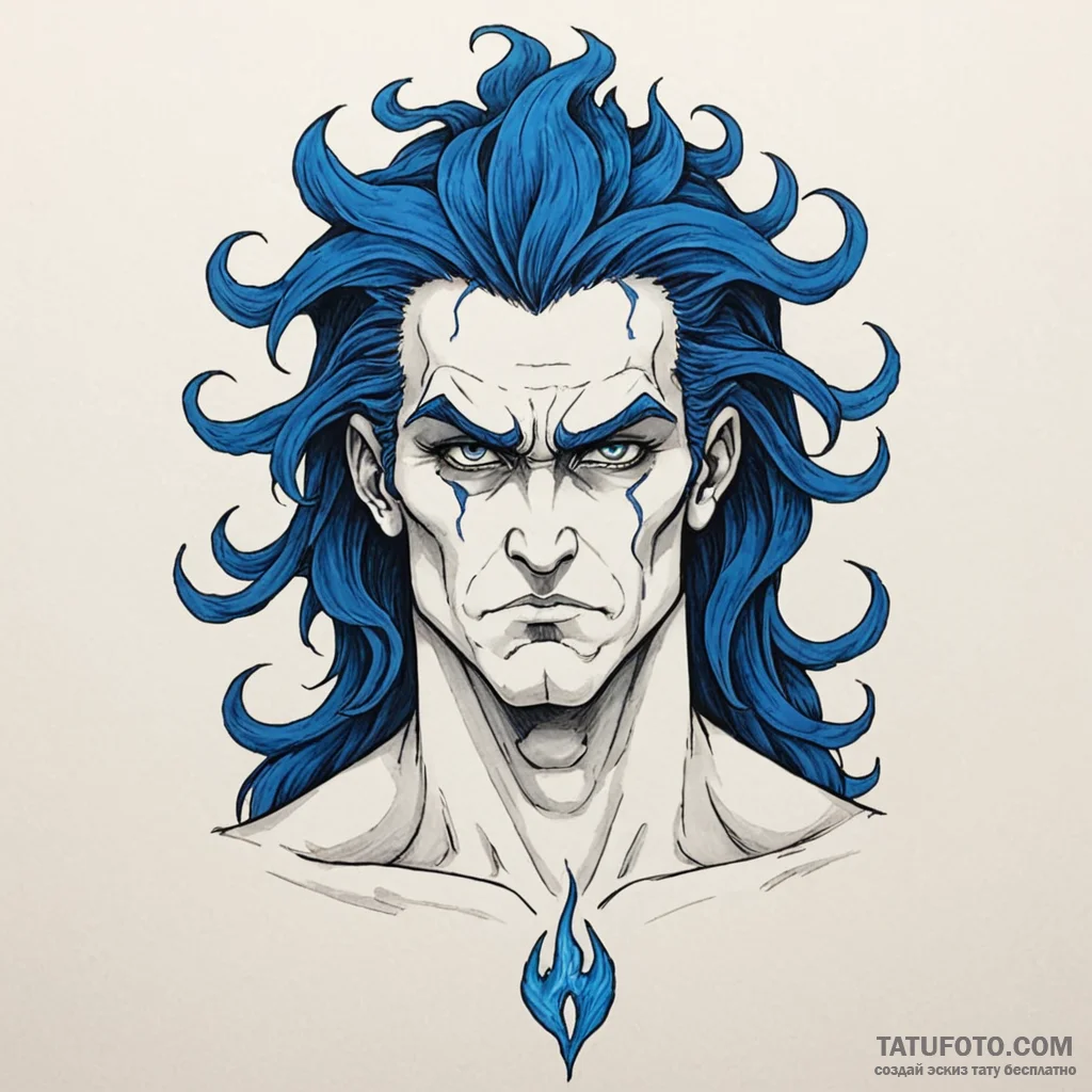 A neo-traditional portrait of hades from herc... - эскиз тату (№1750404133_0, 20.06.2025 07:22) — Tatufoto.com