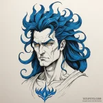 A neo-traditional portrait of hades from herc… — эскиз тату (№1750404133_1, 20.06.2025 07:22) — Tatufoto.com