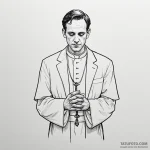 A sketch of the «hot priest» from fleabag, — эскиз тату (№1750404926_1, 20.06.2025 07:35) — Tatufoto.com