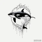 Killer whale — эскиз тату (№1750405083_1, 20.06.2025 07:38) — Tatufoto.com