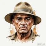 A watercolor sketch of colonel kurtz’s face e… — эскиз тату (№1750405967_1, 20.06.2025 07:52) — Tatufoto.com