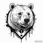 A trash polka composition of the white bear s… — эскиз тату (№1750406774_1, 20.06.2025 08:06) — Tatufoto.com