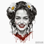 A sketch of daisy domergue from the hateful e… — эскиз тату (№1750406860_0, 20.06.2025 08:07) — Tatufoto.com