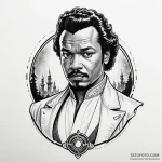 Neo-traditional tattoo of lando calrissian, c… — эскиз тату (№1750407662_1, 20.06.2025 08:21) — Tatufoto.com