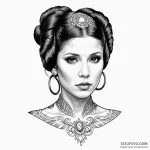 31. chicano style portrait of a beautiful, ta… — эскиз тату (№1750408711_1, 20.06.2025 08:38) — Tatufoto.com