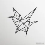 A linework tattoo of the origami bird made by… — эскиз тату (№1750409446_1, 20.06.2025 08:50) — Tatufoto.com