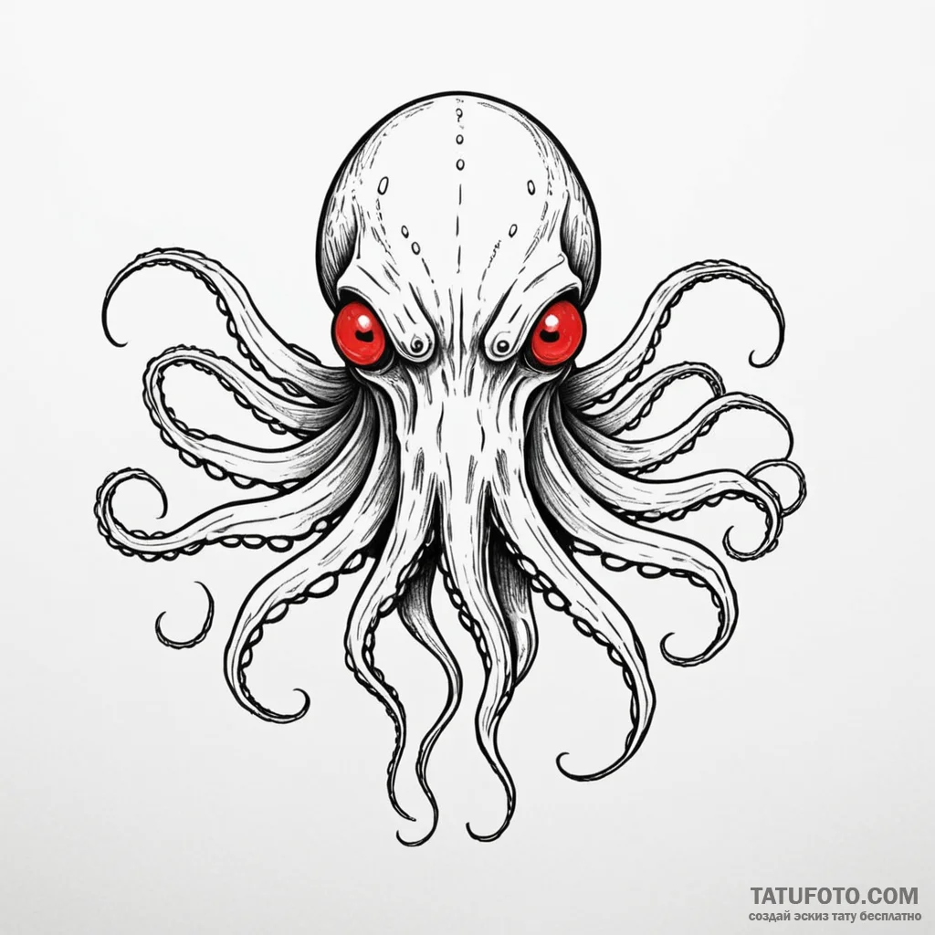 Neo-traditional design of a sentinel (squiddy... - эскиз тату (№1750410444_1, 20.06.2025 09:07) — Tatufoto.com