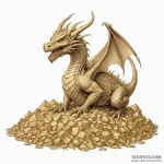 A sketch of smaug the dragon on his pile of g… — эскиз тату (№1750411439_0, 20.06.2025 09:23) — Tatufoto.com