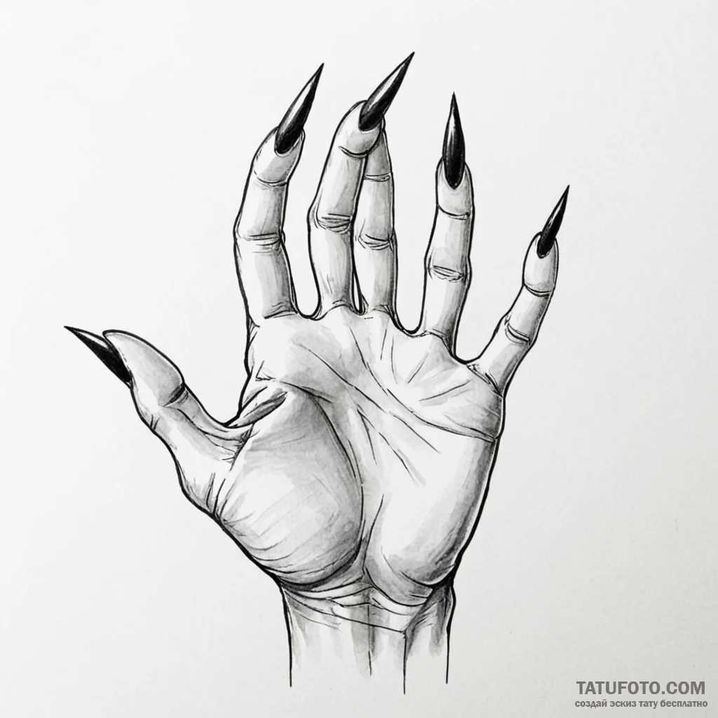 Claws - эскиз тату (№1750411523_1, 20.06.2025 09:25) — Tatufoto.com