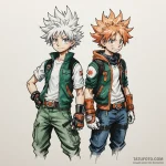 A watercolor sketch of the main characters fr… — эскиз тату (№1750412407_0, 20.06.2025 09:40) — Tatufoto.com