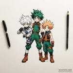 A watercolor sketch of the main characters fr… — эскиз тату (№1750412407_1, 20.06.2025 09:40) — Tatufoto.com