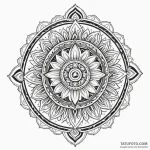 35. a dotwork mandala incorporating the imper… — эскиз тату (№1750414104_0, 20.06.2025 10:08) — Tatufoto.com
