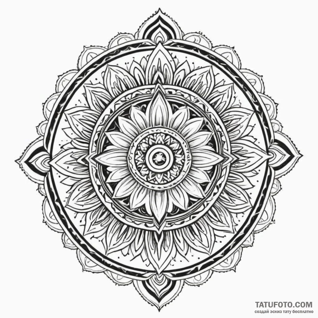 35. a dotwork mandala incorporating the imper... - эскиз тату (№1750414104_0, 20.06.2025 10:08) — Tatufoto.com