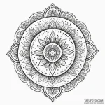 35. a dotwork mandala incorporating the imper… — эскиз тату (№1750414104_1, 20.06.2025 10:08) — Tatufoto.com