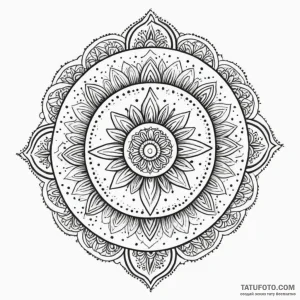 35. a dotwork mandala incorporating the imper... - эскиз тату (№1750414104_1, 20.06.2025 10:08) — Tatufoto.com