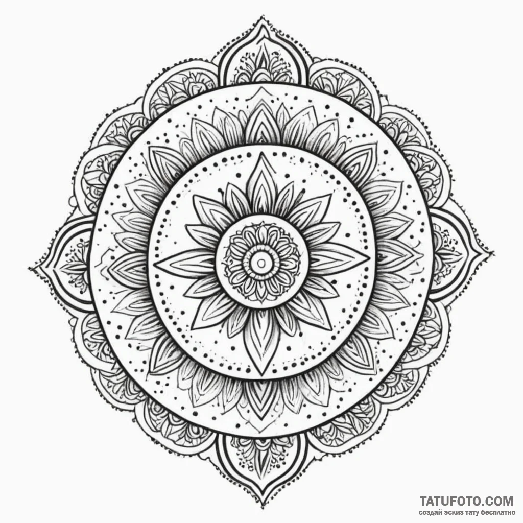 35. a dotwork mandala incorporating the imper... - эскиз тату (№1750414104_1, 20.06.2025 10:08) — Tatufoto.com