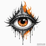 Trash polka style tattoo of the eye of sauron… — эскиз тату (№1750415724_0, 20.06.2025 10:35) — Tatufoto.com