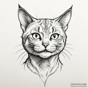 115. neo-traditional tattoo of jonesy the cat... - эскиз тату (№1750416809_0, 20.06.2025 10:53) — Tatufoto.com