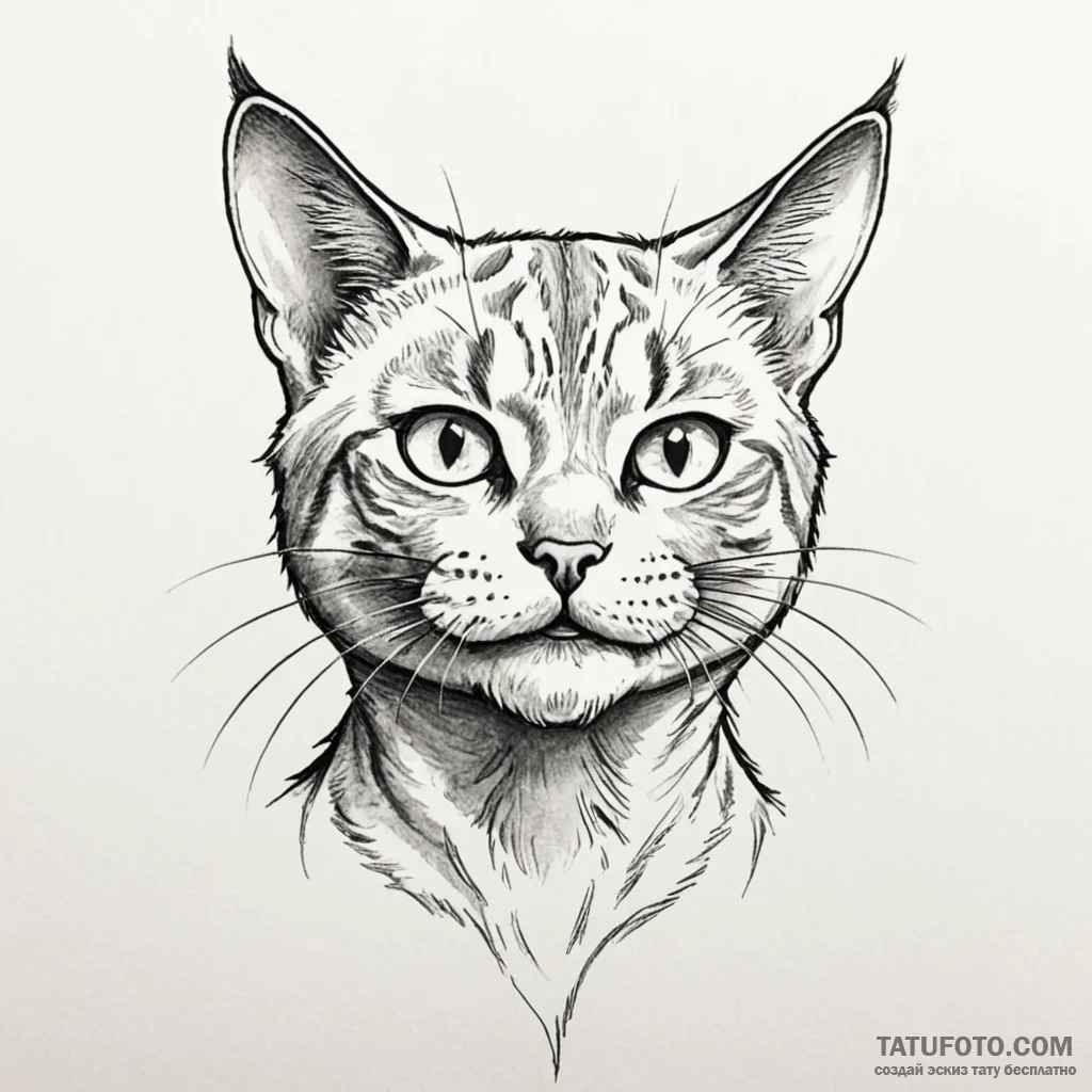 115. neo-traditional tattoo of jonesy the cat... - эскиз тату (№1750416809_0, 20.06.2025 10:53) — Tatufoto.com