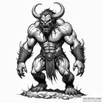 A graphic novel sketch of the monster from ba… — эскиз тату (№1750417554_0, 20.06.2025 11:05) — Tatufoto.com