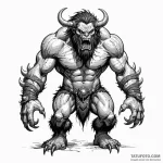 A graphic novel sketch of the monster from ba… — эскиз тату (№1750417554_1, 20.06.2025 11:05) — Tatufoto.com