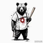 A trash polka composition of the bear jew fro… — эскиз тату (№1750417636_1, 20.06.2025 11:07) — Tatufoto.com