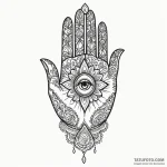 Hand of fatima — эскиз тату (№1750418599_1, 20.06.2025 11:23) — Tatufoto.com