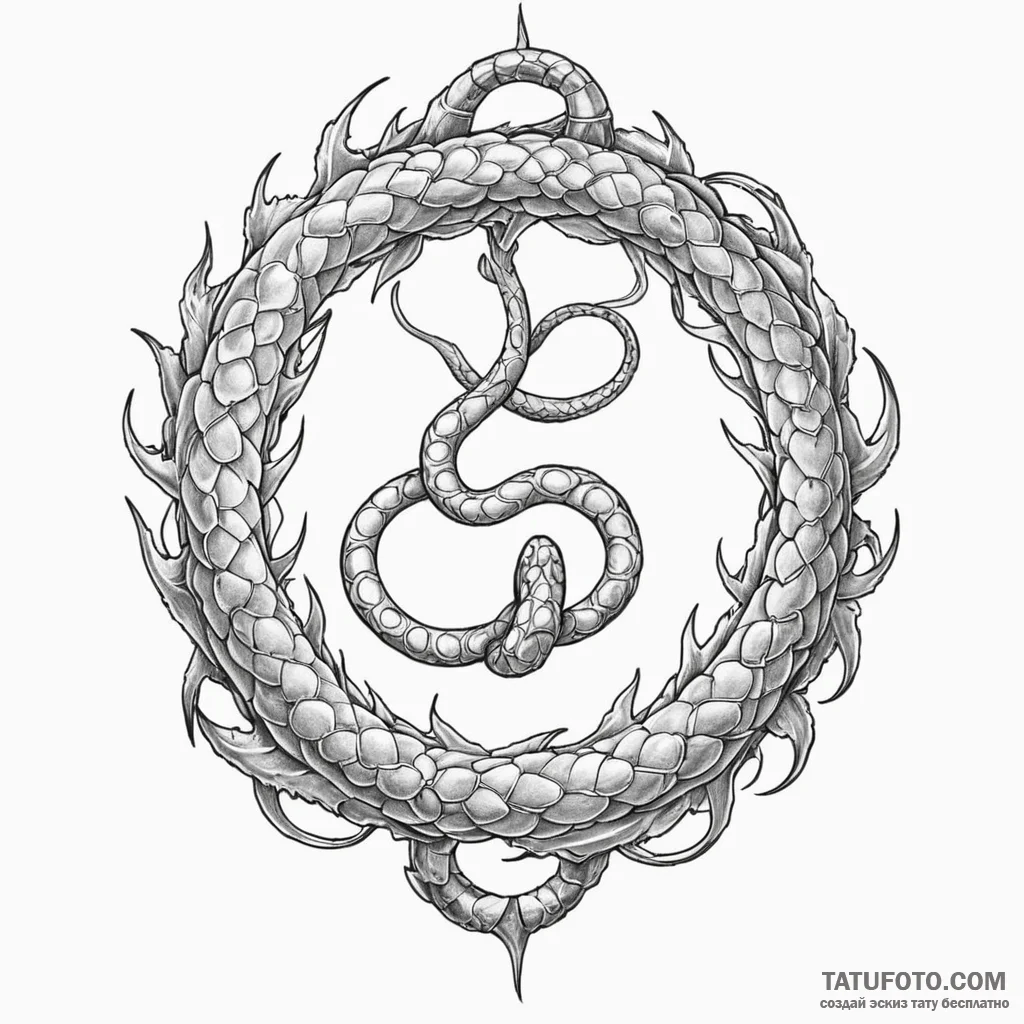 Uroboros - эскиз тату (№1750419500_1, 20.06.2025 11:38) — Tatufoto.com
