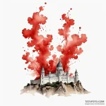 A watercolor sketch of the royal mint of spai… — эскиз тату (№1750419581_0, 20.06.2025 11:39) — Tatufoto.com